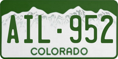 CO license plate AIL952
