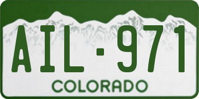 CO license plate AIL971