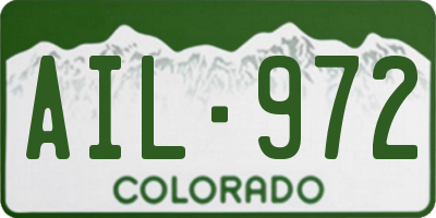 CO license plate AIL972