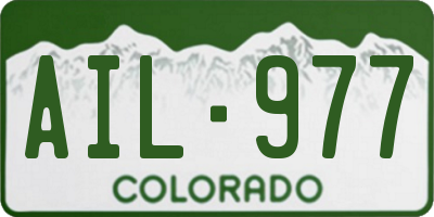 CO license plate AIL977