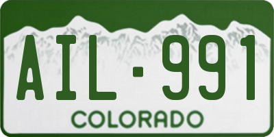 CO license plate AIL991
