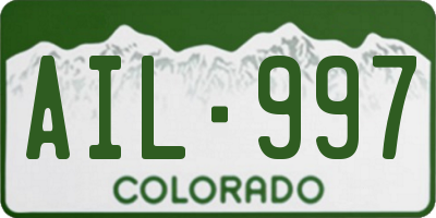 CO license plate AIL997