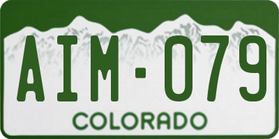 CO license plate AIM079