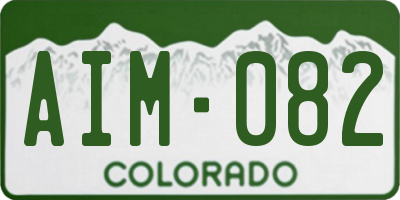 CO license plate AIM082