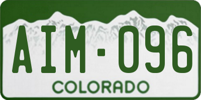 CO license plate AIM096