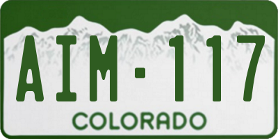 CO license plate AIM117