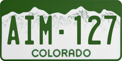 CO license plate AIM127