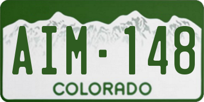 CO license plate AIM148