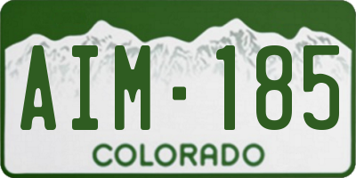 CO license plate AIM185