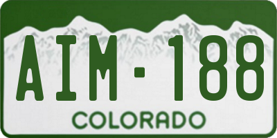 CO license plate AIM188