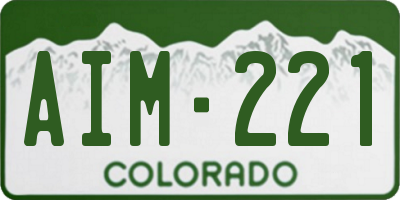 CO license plate AIM221