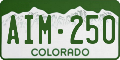 CO license plate AIM250