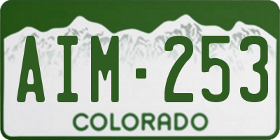 CO license plate AIM253