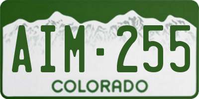 CO license plate AIM255