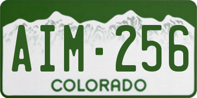 CO license plate AIM256