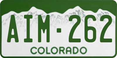 CO license plate AIM262