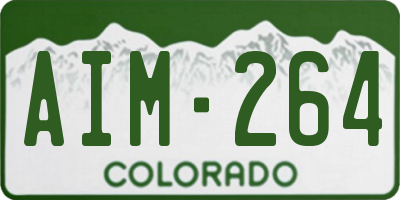 CO license plate AIM264