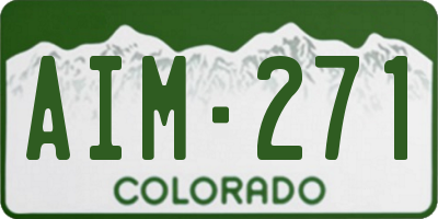 CO license plate AIM271