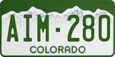CO license plate AIM280