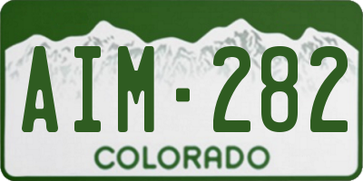 CO license plate AIM282