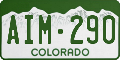CO license plate AIM290