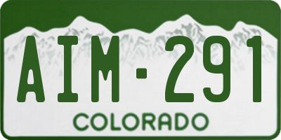 CO license plate AIM291