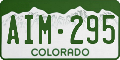 CO license plate AIM295