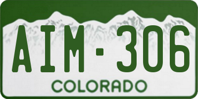 CO license plate AIM306