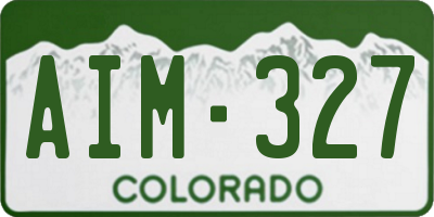 CO license plate AIM327