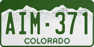 CO license plate AIM371