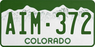 CO license plate AIM372