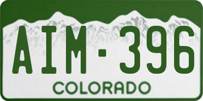 CO license plate AIM396