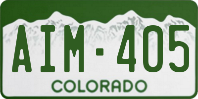 CO license plate AIM405