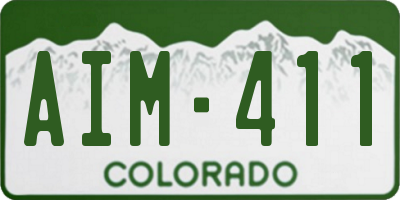 CO license plate AIM411