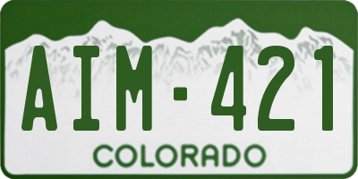 CO license plate AIM421