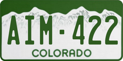CO license plate AIM422