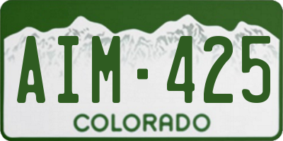 CO license plate AIM425