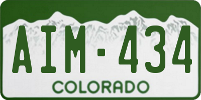CO license plate AIM434