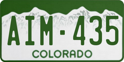 CO license plate AIM435