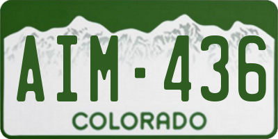 CO license plate AIM436