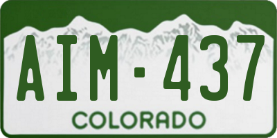 CO license plate AIM437