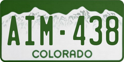 CO license plate AIM438