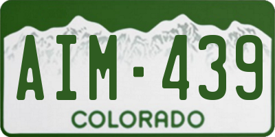 CO license plate AIM439
