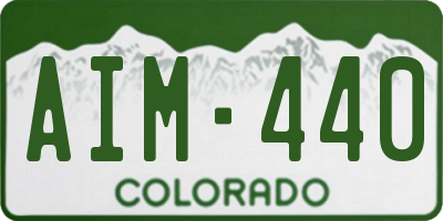 CO license plate AIM440