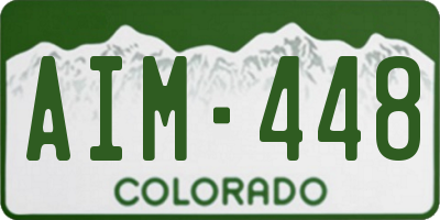 CO license plate AIM448