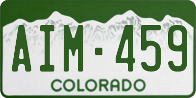 CO license plate AIM459
