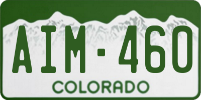 CO license plate AIM460