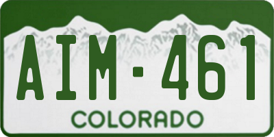 CO license plate AIM461