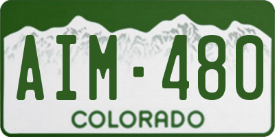 CO license plate AIM480