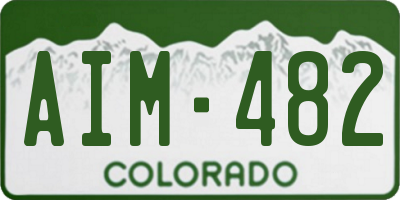 CO license plate AIM482